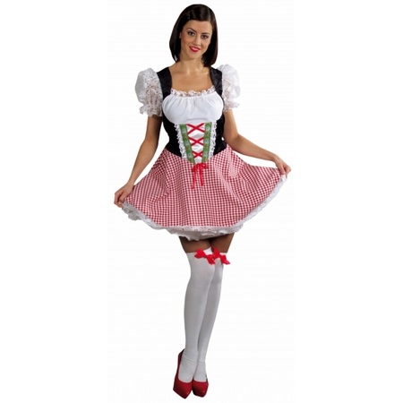 Tyrol dress red, white and black