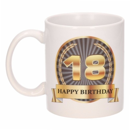 Happy birthday mug 18 year