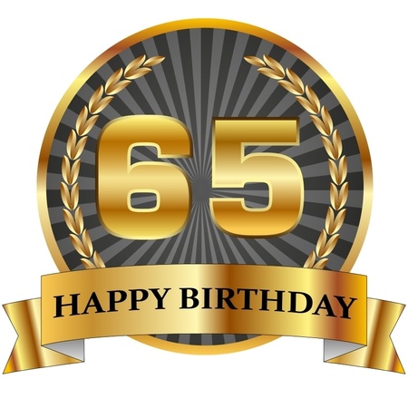Luxe verjaardag mok / beker 65 jaar