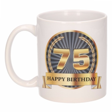 Happy birthday mug 75 year