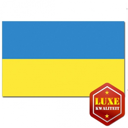 Luxe vlag Oekraine 100 x 150 cm