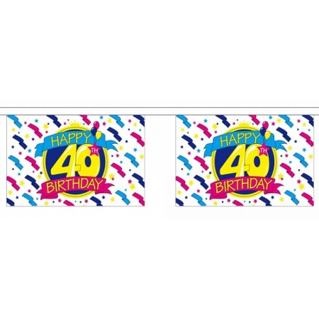 Luxe vlaggenlijn 40e verjaardag 9 meter