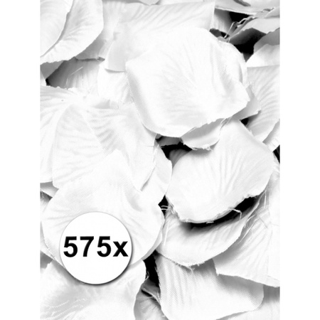 Luxe witte rozenblaadjes 575 stuks