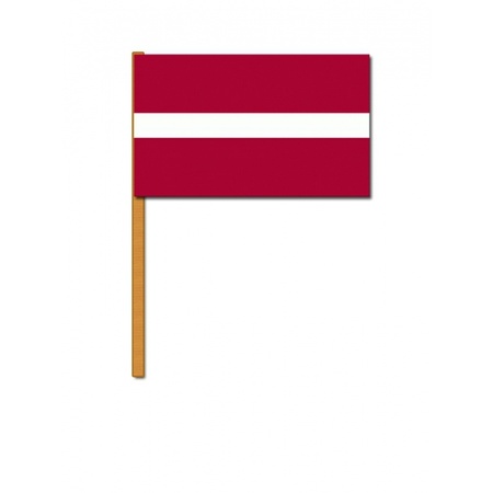 Luxe hand flag Latvia