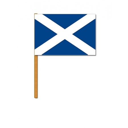 Luxe zwaaivlag Schotland 30 x 45 cm op stokje