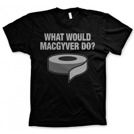 MacGyver black t-shirt for men