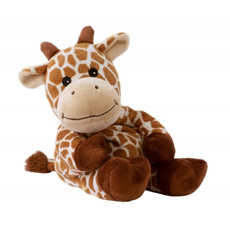 Microwave heatpack brown giraffe cuddle toy 35 cm