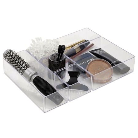 Make-up organizer voor in de la 6-vaks van 30 x 22,5 x 5 cm