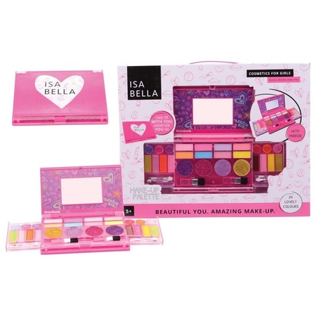 Make-up set in roze doosje voor meisjes