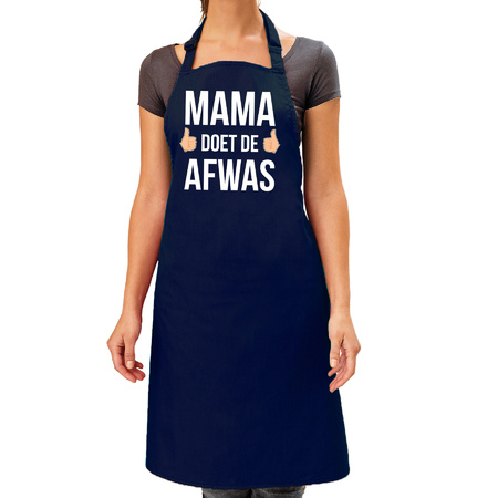 Mama doet de afwas present apron blue for women