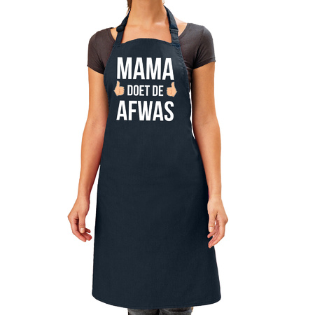 Mama doet de afwas present apron black for women