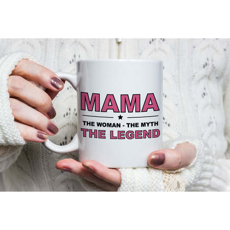 Mama the legend cadeau mok / beker wit 300 ml