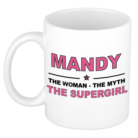 Mandy The woman, The myth the supergirl cadeau koffie mok / thee beker 300 ml