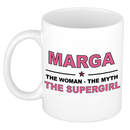 Marga The woman, The myth the supergirl cadeau koffie mok / thee beker 300 ml