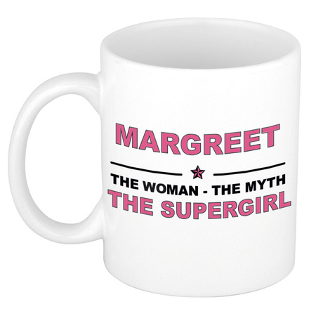 Margreet The woman, The myth the supergirl cadeau koffie mok / thee beker 300 ml
