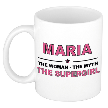 Maria The woman, The myth the supergirl cadeau koffie mok / thee beker 300 ml
