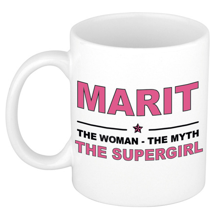 Marit The woman, The myth the supergirl cadeau koffie mok / thee beker 300 ml