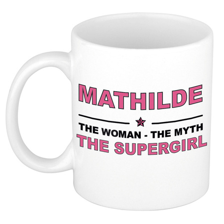 Mathilde The woman, The myth the supergirl cadeau koffie mok / thee beker 300 ml