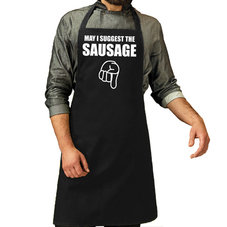 May i suggest the sausage present apron black for men
