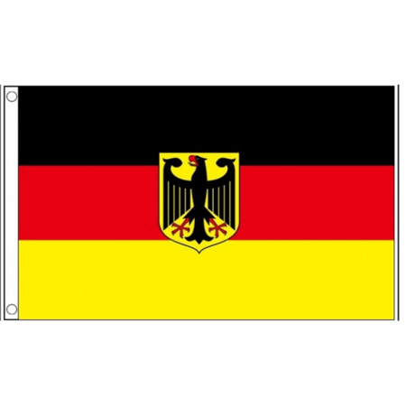 Mega landen vlag Duitsland met adelaar - polyester - 150 x 240 cm