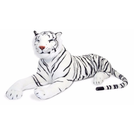 Mega witte tijger knuffel 100 cm