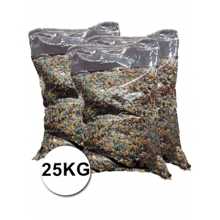 Mega zak confetti multikleuren ca. 25 kg
