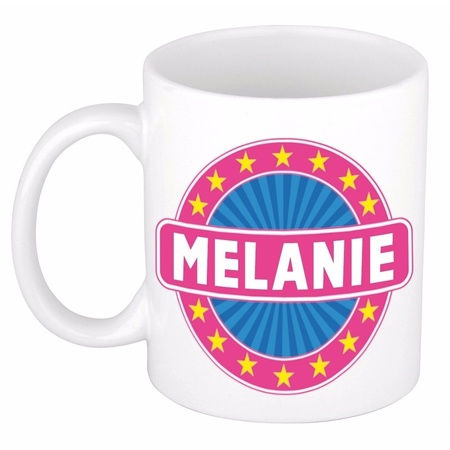 Melanie naam koffie mok / beker 300 ml