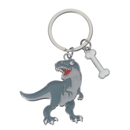Metal dino t-rex key ring 5 cm