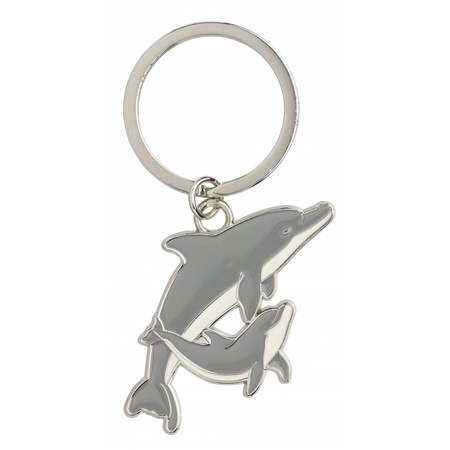 Metal dolphin key rings 5 cm