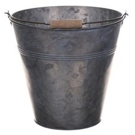 Metal bucket grey 13 liters