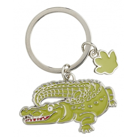Metalen krokodil dieren sleutelhanger 5 cm
