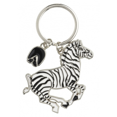 Metal zebra key ring 5 cm