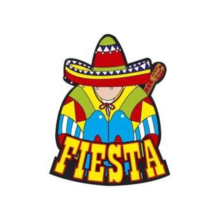 Mexicaans Fiesta decoratie bord 55 x 55 cm