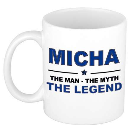 Micha The man, The myth the legend cadeau koffie mok / thee beker 300 ml