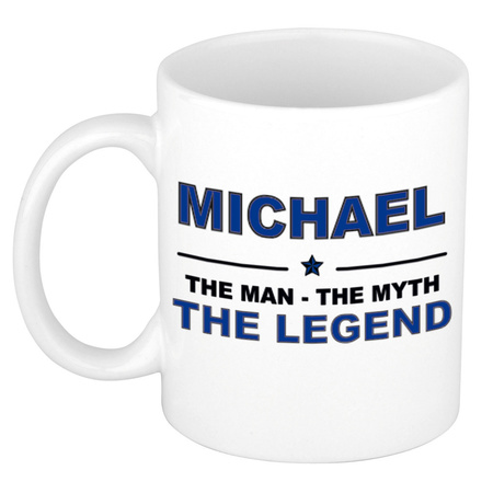 Michael The man, The myth the legend cadeau koffie mok / thee beker 300 ml