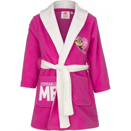 Minions bathrobe pink