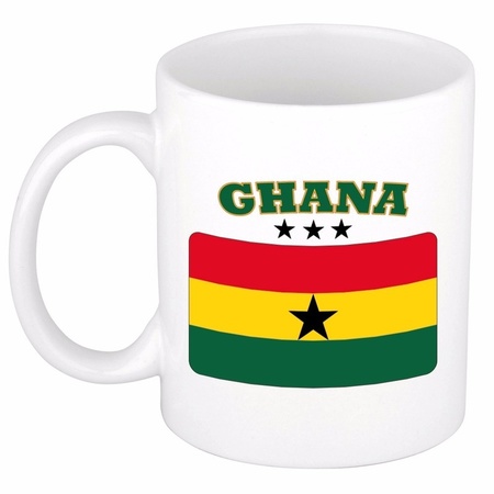 Mok / beker Ghanese vlag 300 ml