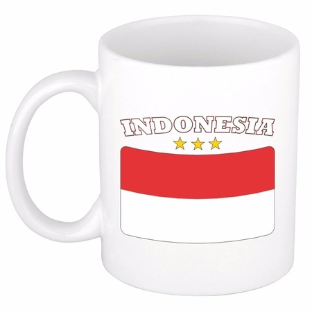 Mok / beker Indonesische vlag 300 ml