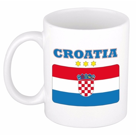 Mok / beker Kroatische vlag 300 ml