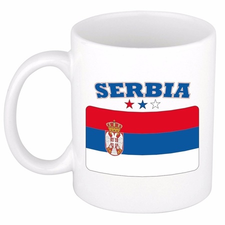 Mok / beker Servische vlag 300 ml