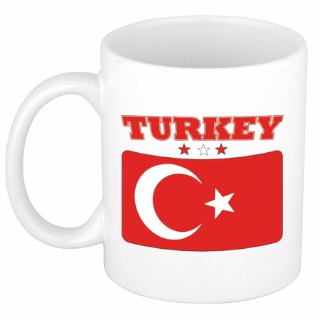 Mok / beker Turkse vlag 300 ml