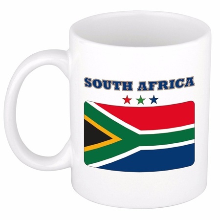 Mok / beker Zuid Afrikaanse vlag 300 ml