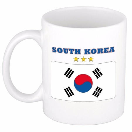 Mok / beker Zuid Koreaanse vlag 300 ml