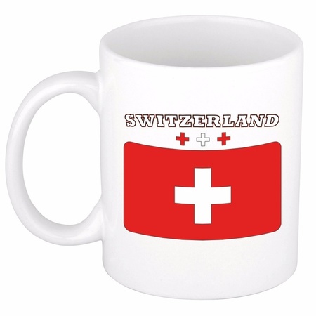 Mok / beker Zwitserse vlag 300 ml
