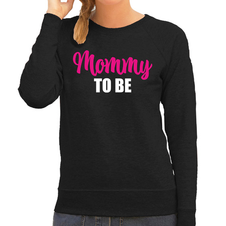 Mommy to be sweater / trui zwart voor dames - Cadeau aanstaande moeder/ zwanger