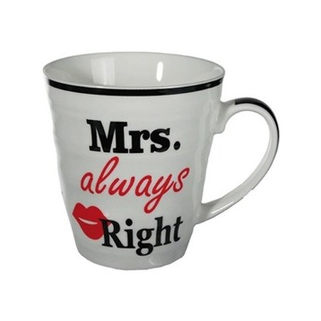 Mr Right and Mrs Always Right mug set for him and her