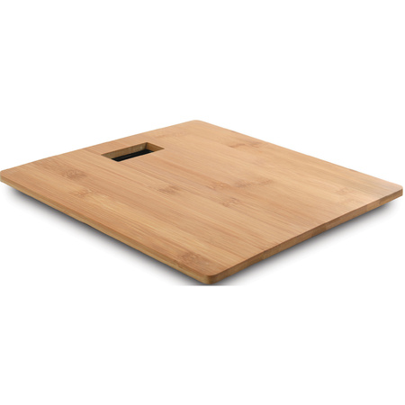 MSV Glass digital personal scale 28 x 28 cm - bamboo wood look - glass