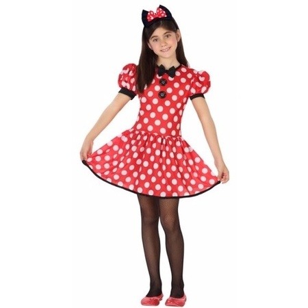 Mouse dress red with dots for girls