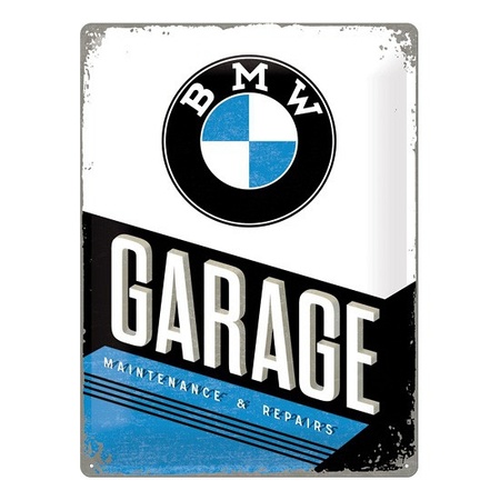 Muurplaatje BMW garage 30 x 40 cm