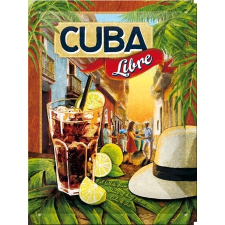Muurplaatje Cuba Libre 15 x 20 cm